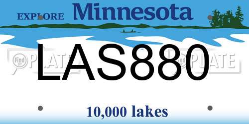 LAS880 Minnesota License Plate