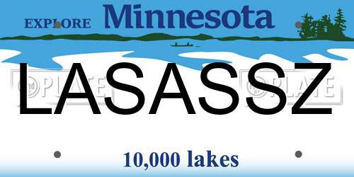 LASASSZ Minnesota License Plate