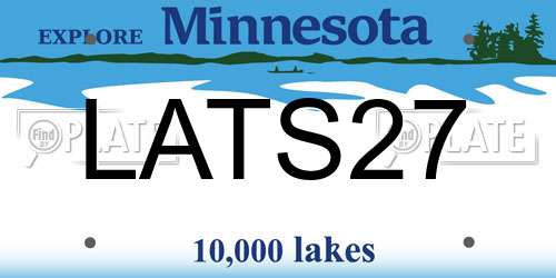 LATS27 Minnesota License Plate