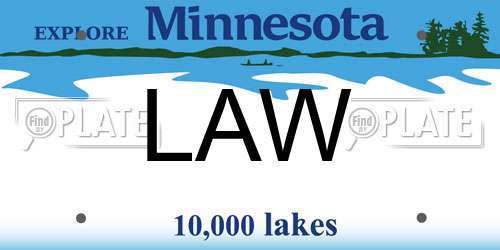 LAW Minnesota License Plate