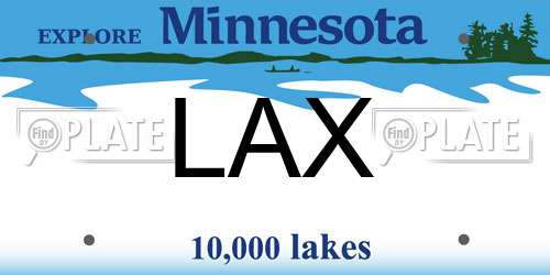 LAX Minnesota License Plate