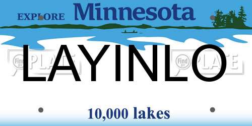 LAYINLO Minnesota License Plate