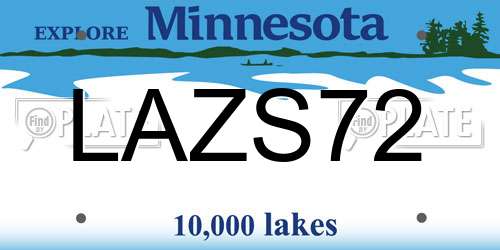 LAZS72 Minnesota License Plate