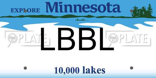 LBBL Minnesota License Plate