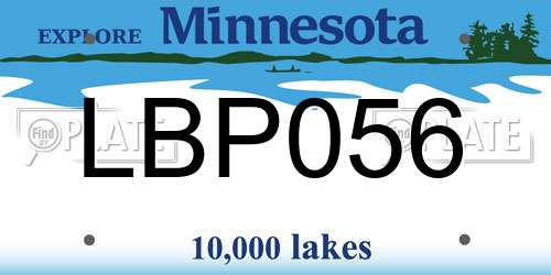 LBP056 Minnesota License Plate