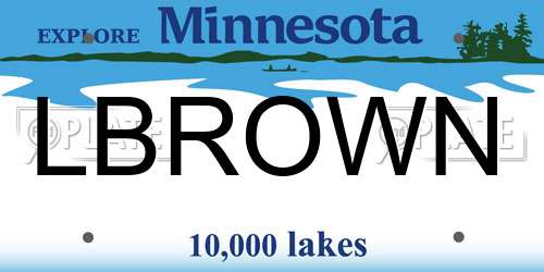 LBROWN Minnesota License Plate