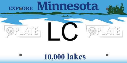 LC Minnesota License Plate