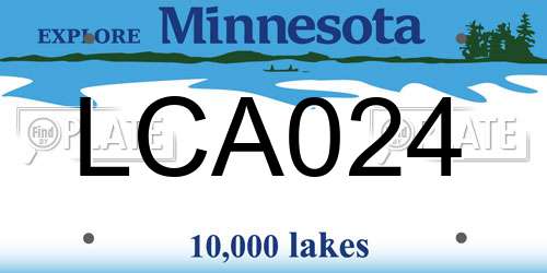 LCA024 Minnesota License Plate