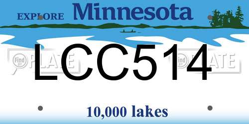 LCC514 Minnesota License Plate