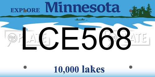 LCE568 Minnesota License Plate