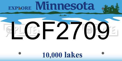 LCF2709 Minnesota License Plate