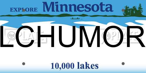 LCHUMOR Minnesota License Plate
