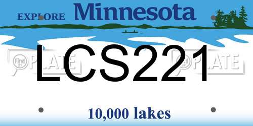 LCS221 Minnesota License Plate