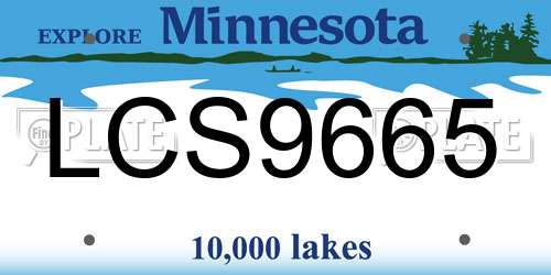 LCS9665 Minnesota License Plate
