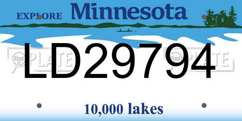 LD29794 Minnesota License Plate
