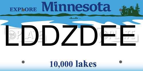 LDDZDEE Minnesota License Plate