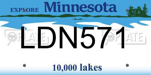 LDN571 Minnesota License Plate