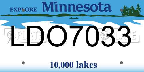 LDO7033 Minnesota License Plate