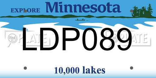 LDP089 Minnesota License Plate