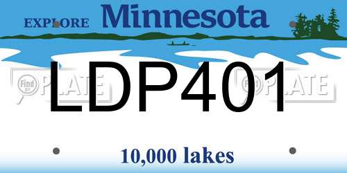 LDP401 Minnesota License Plate