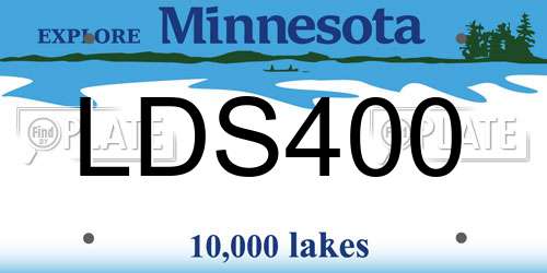 LDS400 Minnesota License Plate