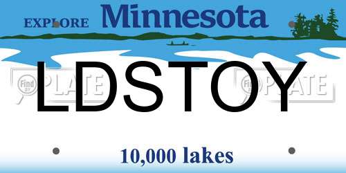 LDSTOY Minnesota License Plate