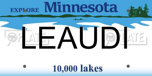 LEAUDI Minnesota License Plate