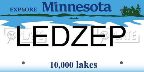 LEDZEP Minnesota License Plate