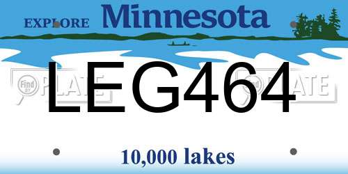 LEG464 Minnesota License Plate