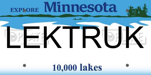 LEKTRUK Minnesota License Plate