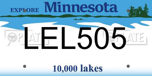 LEL505 Minnesota License Plate
