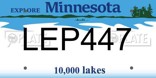 LEP447 Minnesota License Plate