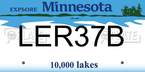 LER37B Minnesota License Plate