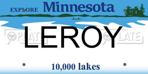 LEROY Minnesota License Plate