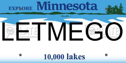 LETMEGO Minnesota License Plate