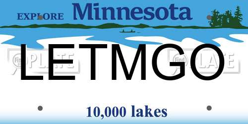 LETMGO Minnesota License Plate