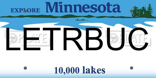 LETRBUC Minnesota License Plate