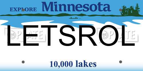 LETSROL Minnesota License Plate