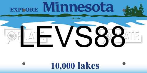 LEVS88 Minnesota License Plate