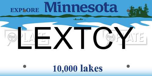 LEXTCY Minnesota License Plate