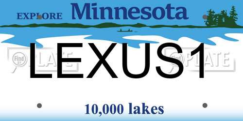 LEXUS1 Minnesota License Plate
