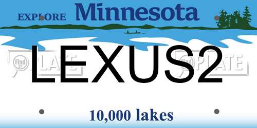 LEXUS2 Minnesota License Plate