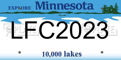 LFC2023 Minnesota License Plate