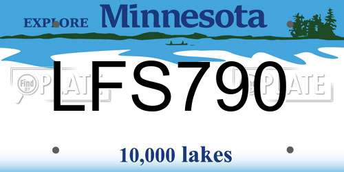 LFS790 Minnesota License Plate