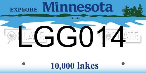 LGG014 Minnesota License Plate