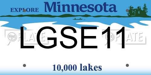 LGSE11 Minnesota License Plate