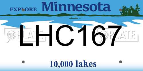 LHC167 Minnesota License Plate