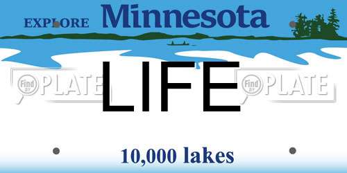 LIFE Minnesota License Plate