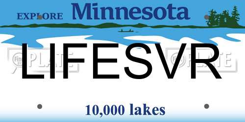 LIFESVR Minnesota License Plate