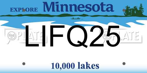 LIFQ25 Minnesota License Plate